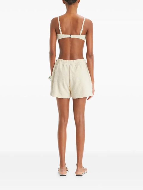 Tory Burch logo-jacquard shorts - Neutrals