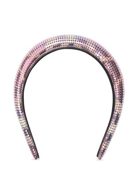 Burberry Check mesh headband - Pink - zdjęcie produktu nr 1