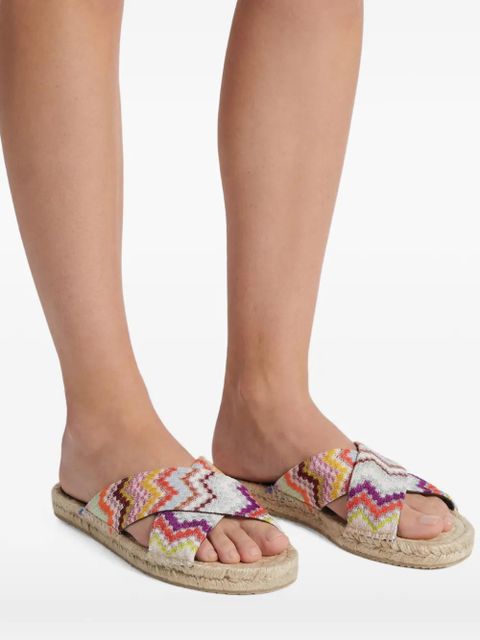 Missoni criss-cross espadrilles - White