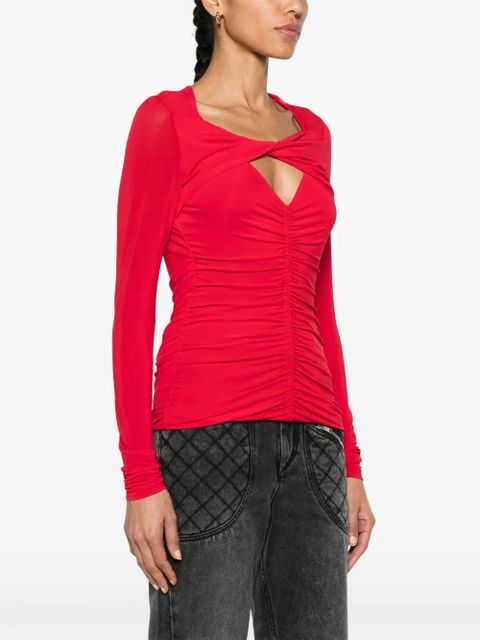 ISABEL MARANT Vandalia ruched blouse - Red