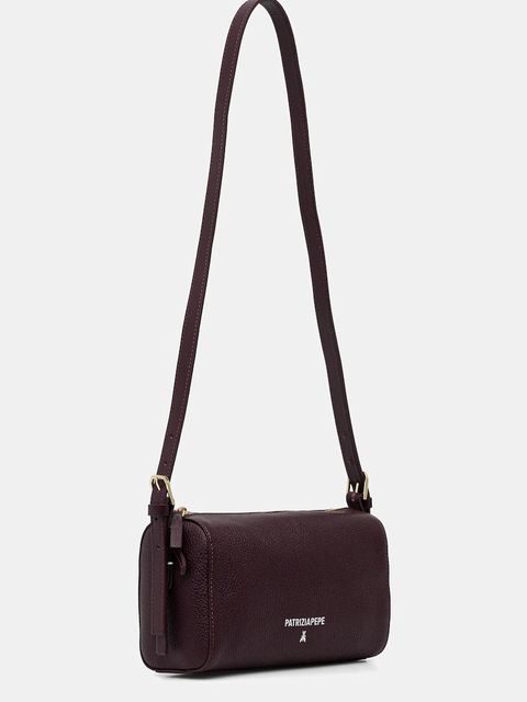 Patrizia Pepe torebka skórzana kolor bordowy 8B0255 L001 - zdjęcie produktu nr 2