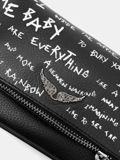 ZADIG&VOLTAIRE torebka skórzana kolor czarny LWBA03907