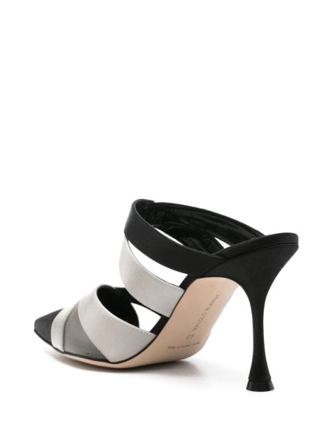 Manolo Blahnik 90mm Oyounak mules - 00150334 - BLCKMGRY