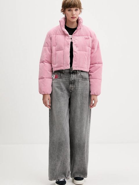 Tommy Jeans kurtka kolor różowy zimowa oversize DW0DW21658 - zdjęcie produktu nr 2