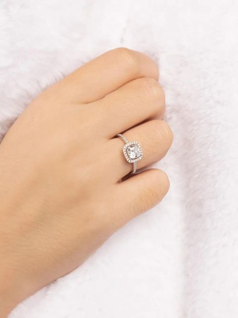 APM Monaco small Square pavé ring - Silver - zdjęcie produktu nr 2