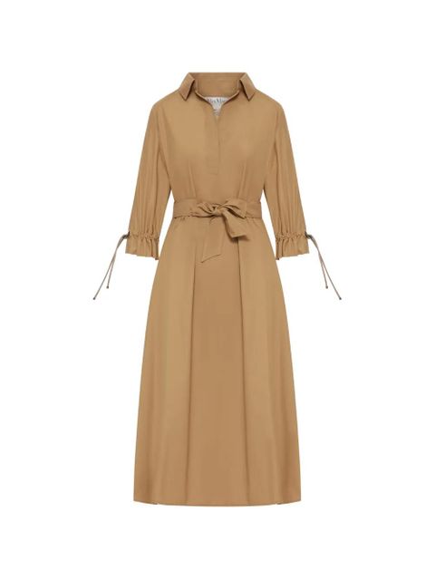 Max Mara tie-cuffs collared midi dress - Neutrals - zdjęcie produktu nr 1