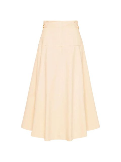 Ulla Johnson The Brigette buckle detail midi skirt - Neutrals - zdjęcie produktu nr 1