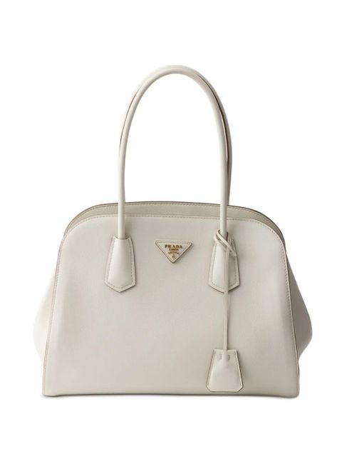Prada medium leather tote bag - White - zdjęcie produktu nr 1