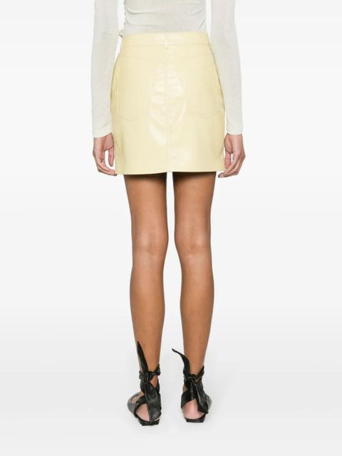 Nanushka Miray faux-leather mini skirt - Yellow