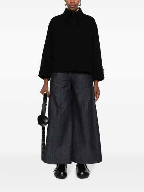 Jil Sander cropped wide-leg trousers - Blue