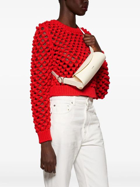 Jil Sander Cannolo cross body bag - White