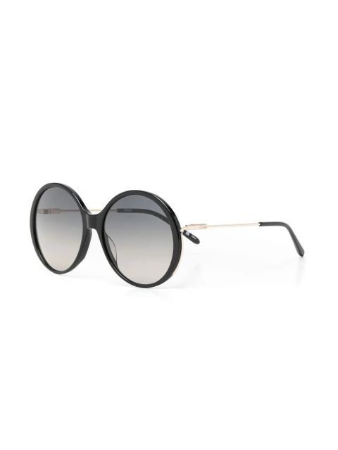 Chloé Eyewear gradient-lenses round-frame sunglasses - Black - zdjęcie produktu nr 2