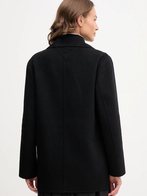 Tommy Hilfiger płaszcz z wełną kolor czarny WW0WW47479 - zdjęcie produktu nr 2