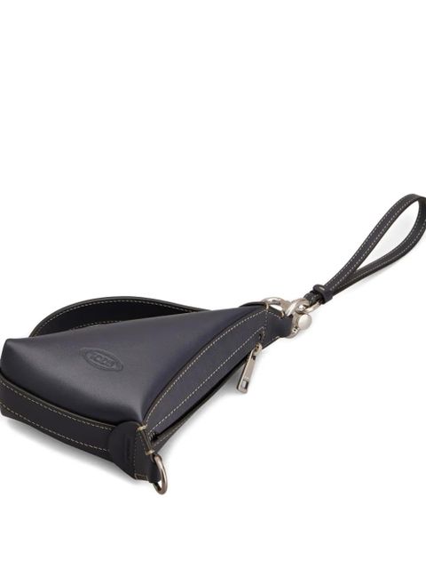 Tod's triangular leather purse - Black
