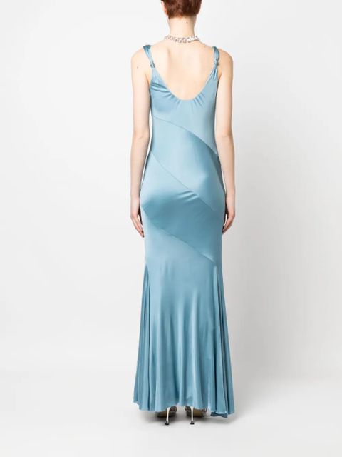 Blumarine knot-detail maxi length - Blue