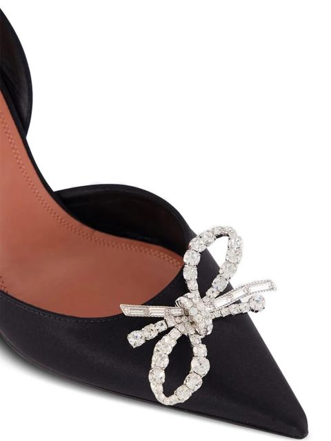 Amina Muaddi Rosie crystal-embellished slingback pumps - Black