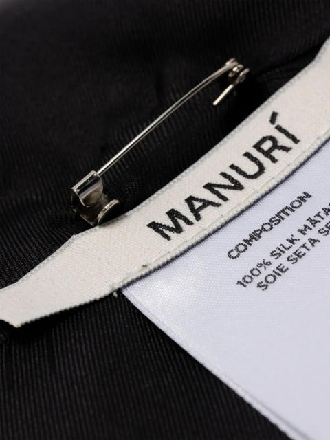 MANURÍ New Romance floral silk brooch - Black - zdjęcie produktu nr 2