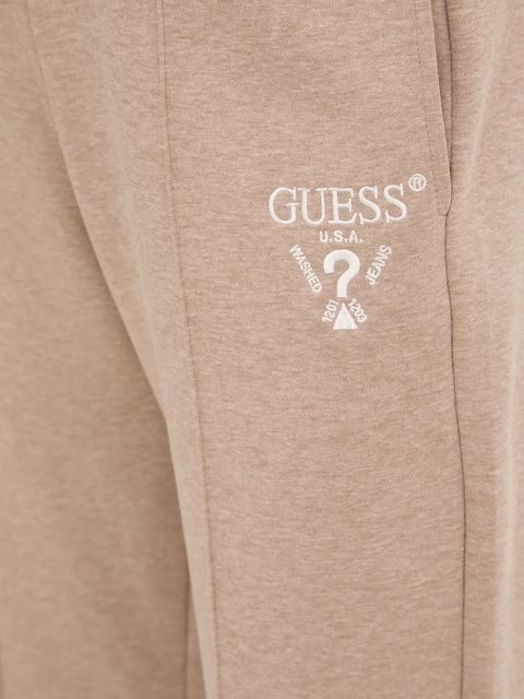 Guess spodnie dresowe ROBERTA kolor beżowy z aplikacją V5RB13 KC3D2