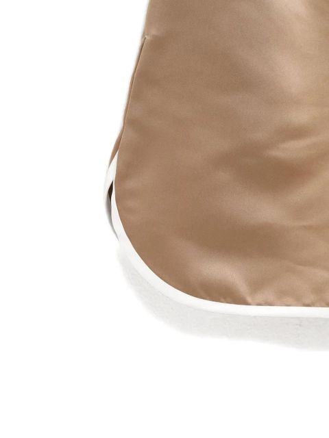 The Frankie Shop piped-trim satin shorts - Neutrals