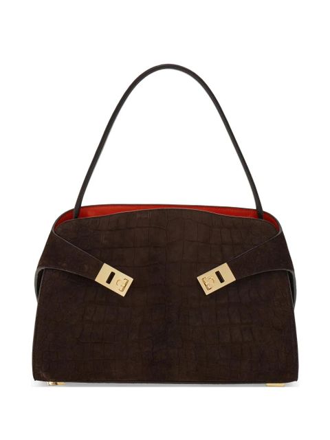 Ferragamo Hug soft shoulder bag (M) - Brown - zdjęcie produktu nr 1