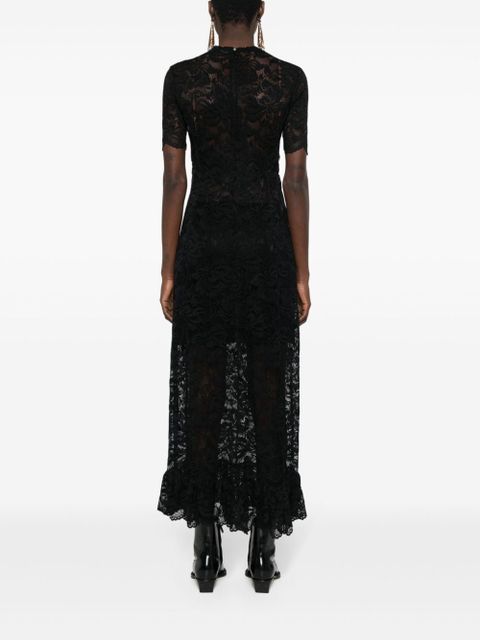 Rabanne floral-lace maxi dress - Black