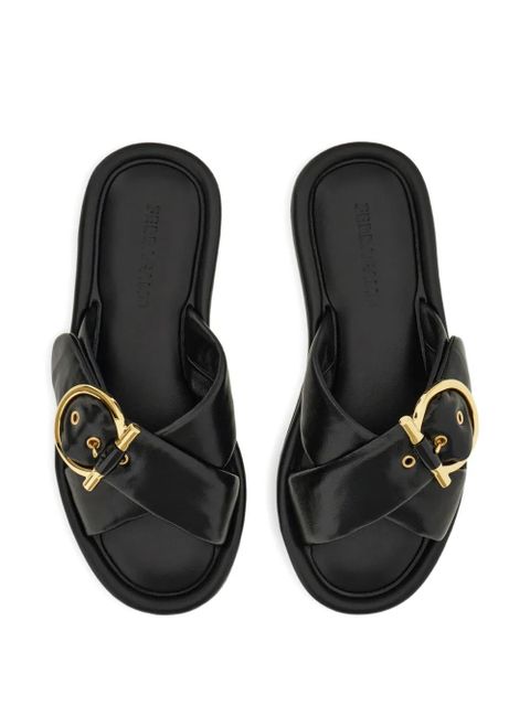 Ferragamo Gancini ornament slides - Black