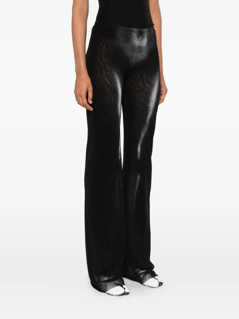 Jean Paul Gaultier body-print straight trousers - Black
