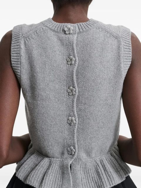 Cecilie Bahnsen Bill ruffled vest - Grey - zdjęcie produktu nr 2