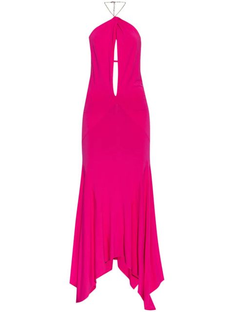 The Attico halterneck chain-link detail maxi dress - Pink - zdjęcie produktu nr 1