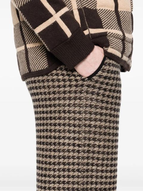 Guest In Residence houndstooth knit trousers - Black