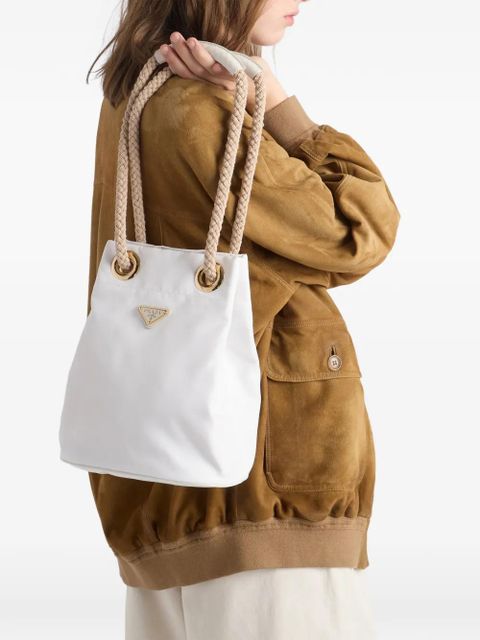 Prada Mariner Re-Nylon small bucket bag - White