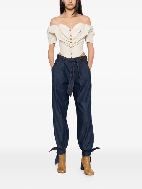 Vivienne Westwood Bea draped button-up top - Neutrals - zdjęcie produktu nr 2