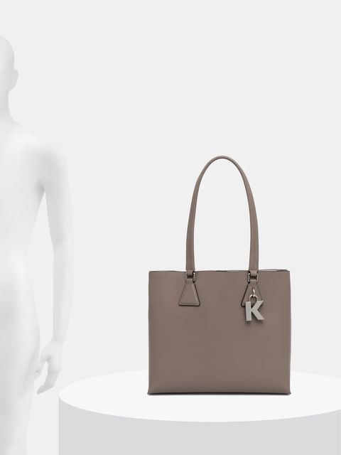 Karl Lagerfeld torebka skórzana kolor szary A1W30410