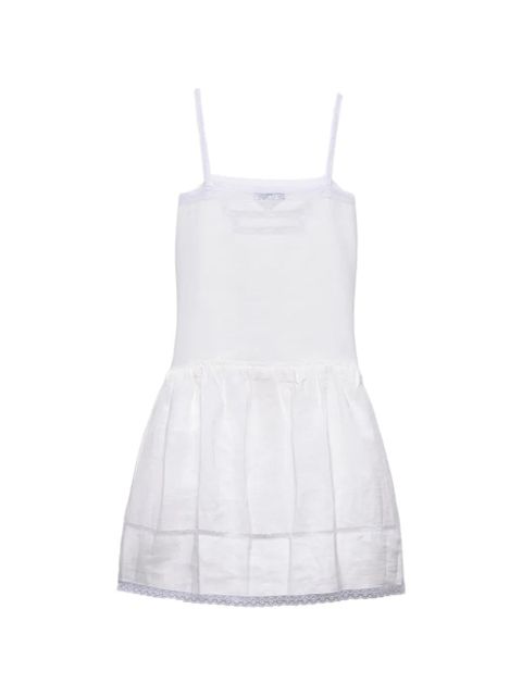 Prada embroidered linen dress - White - zdjęcie produktu nr 1
