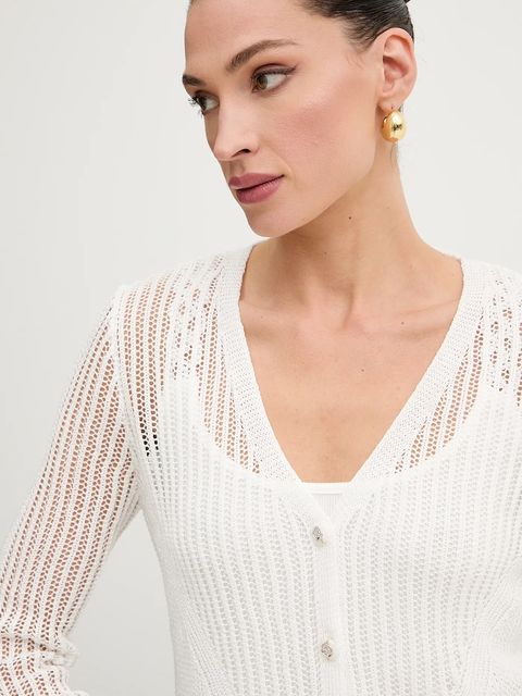 Morgan sweter MAGATHE damski kolor biały lekki MAGATHE
