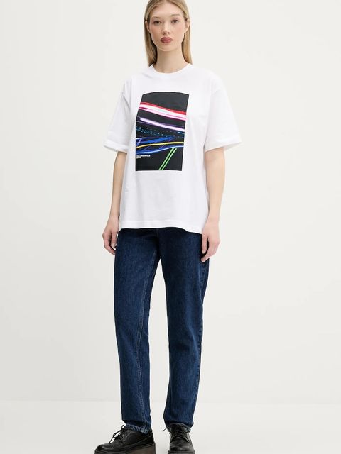 Karl Lagerfeld Jeans t-shirt bawełniany damski kolor biały A3W17055