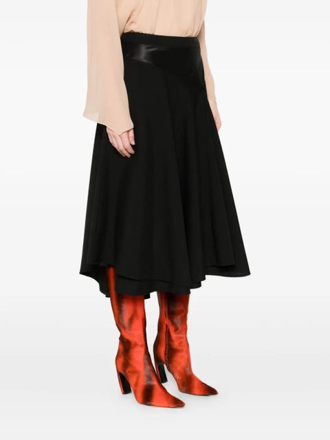 Marni satin-panel midi skirt - Black - zdjęcie produktu nr 2