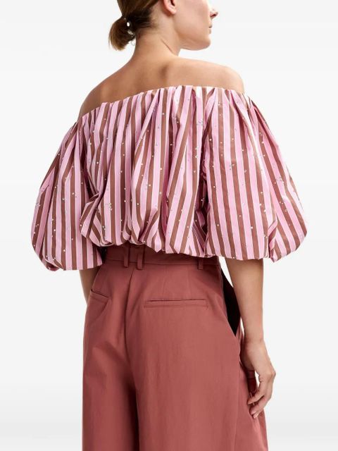 Essentiel Antwerp striped embellished blouse - Pink