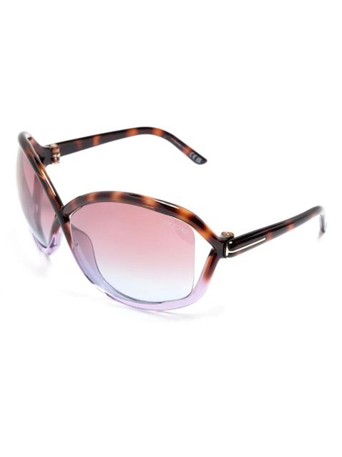 TOM FORD Eyewear Bettina oversize sunglasses - Brown - zdjęcie produktu nr 2