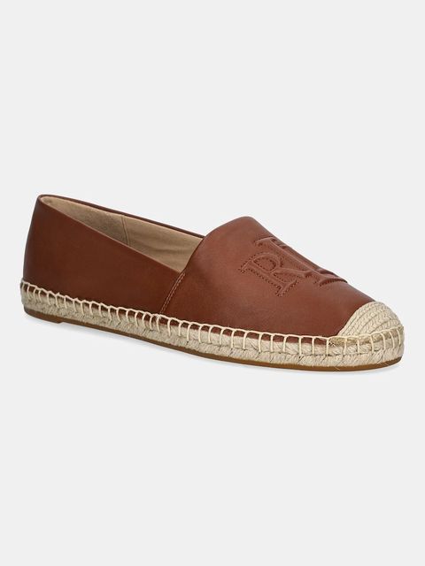 Lauren Ralph Lauren espadryle skórzane Cameryn Lg 2 kolor brązowy 802P04415003 - zdjęcie produktu nr 1