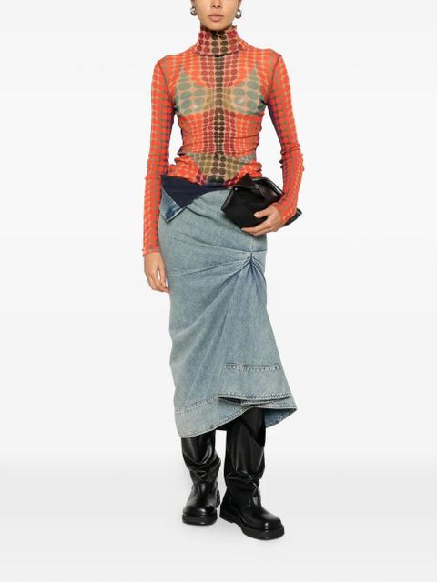 Jean Paul Gaultier patterned top - Orange - zdjęcie produktu nr 2