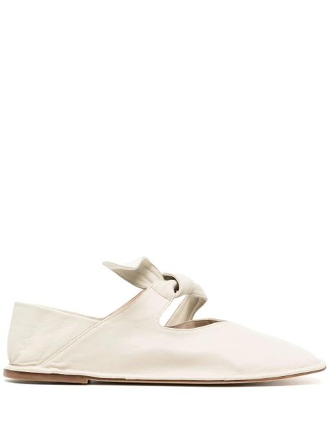 Hereu square-toe leather ballerina shoes - White - zdjęcie produktu nr 1