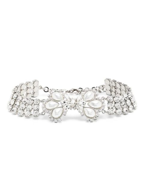 Alessandra Rich crystal-embellished choker necklace - Silver - zdjęcie produktu nr 1