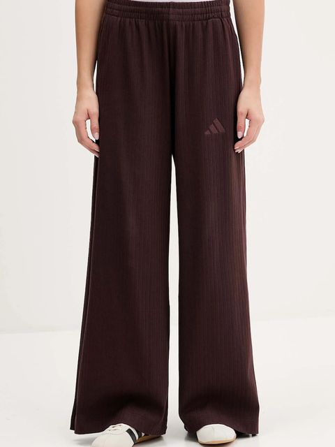 adidas spodnie dresowe All Szn Winterized damskie kolor brązowy gładkie KA5350 - zdjęcie produktu nr 1