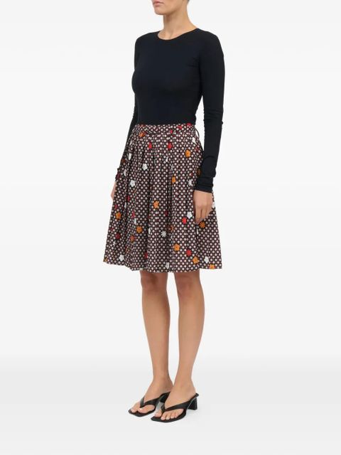 MM6 Maison Margiela floral-print midi skirt - Red