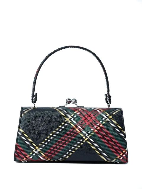 Vivienne Westwood XL Doll plaid tote bag - Black - zdjęcie produktu nr 2