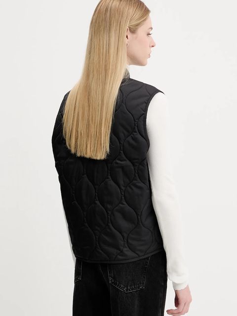 Guess Jeans bezrękawnik kolor czarny przejściowy W5YN76 WHG02