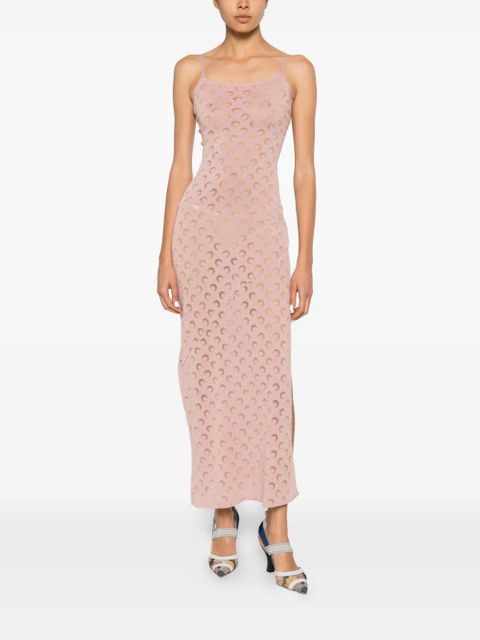Marine Serre Crescent Moon-patterned maxi dress - Pink - zdjęcie produktu nr 2