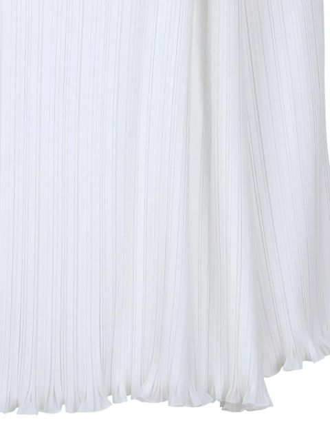 Lanvin pleated tie neck blouse - White