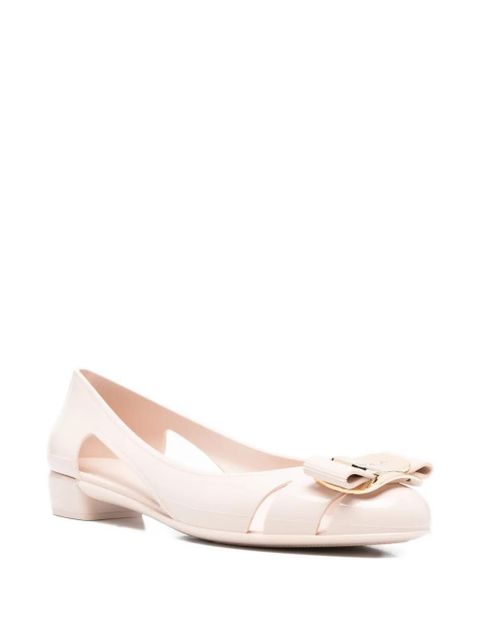 Ferragamo bow-detail flat pumps - Pink - zdjęcie produktu nr 2